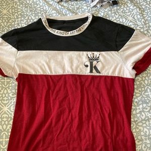 Red white black king of the art shirt